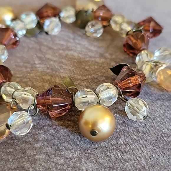 3/$30 HANDMADE Acrylic Prism Bauble Beaded Stretch Bracelet - Picture 4 of 6